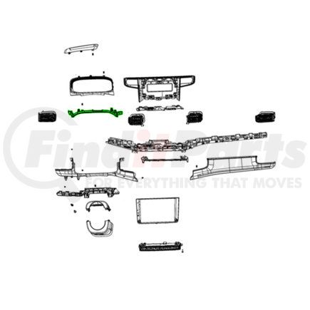 7CX21TX7AA by MOPAR - Instrument Cluster Bezel - Upper, For 2022-2023 Jeep Wagoneer