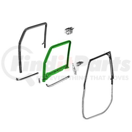 68294395AB by MOPAR - Door Window Glass Run Channel - Front, Left, Upper