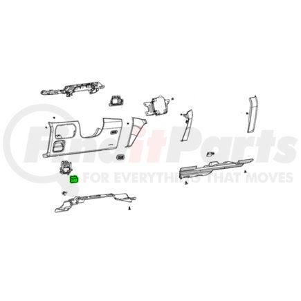 7KS53TX7AA by MOPAR - Steering Column Cover