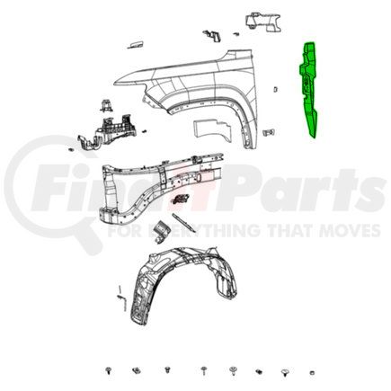 68402827AD by MOPAR - Cowl Side Panel - Left