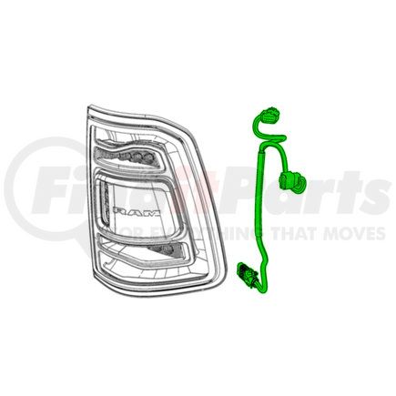 68523847AA by MOPAR - Tail Light Wiring Harness Connector - For 2022-2023 Ram 1500