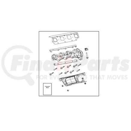 68591591AA by MOPAR - Exhaust Manifold - Right, with 9 Hole