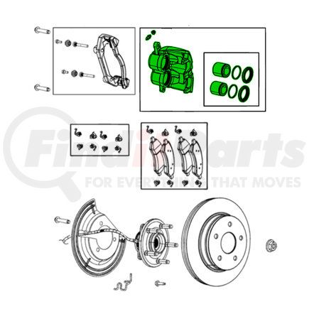 68548447AA by MOPAR - Disc Brake Caliper - Front, Left