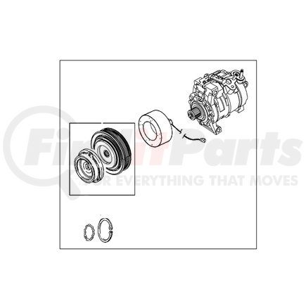 68320915AB by MOPAR - A/C Compressor - Complete, for 2019-2024 Ram 1500