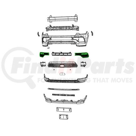 6ZH27GXHAA by MOPAR - Fog Light Bezel - Left, For 2022 Jeep Compass