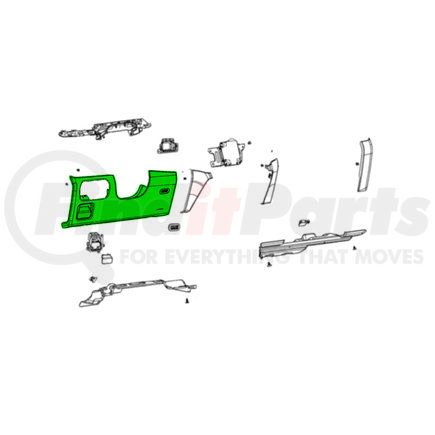 6UD91TX7AA by MOPAR - Steering Column Cover