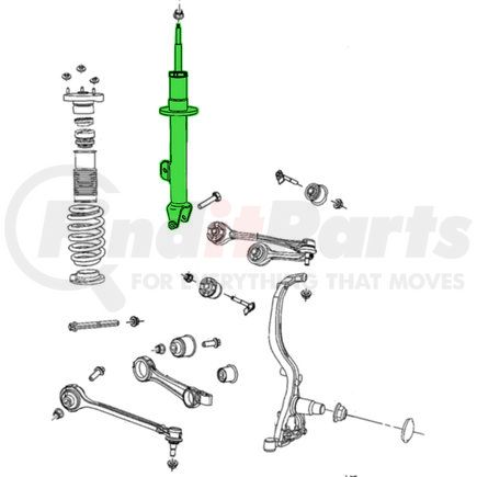 5180773AB by MOPAR - Suspension Shock Absorber - For 2009-2010 Dodge Challenger