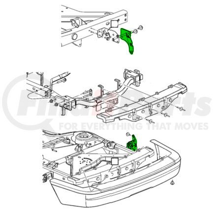 55077569AC by MOPAR - Bumper Cover Bracket - Front, Left, For 2004-2006 Dodge Durango