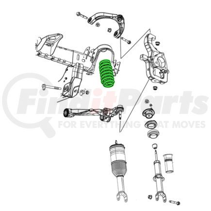 68529049AA by MOPAR - Coil Spring - Front, Left or Right, for 2013-2018 Ram 1500 & 2019-2022 Ram 1500 Classic