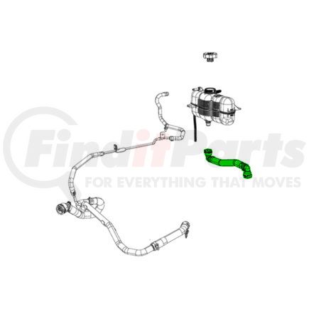 68319565AC by MOPAR - Engine Coolant Reservoir Hose - For 2019-2022 Jeep Cherokee