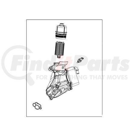 68566093AA by MOPAR - Engine Oil Filter Housing
