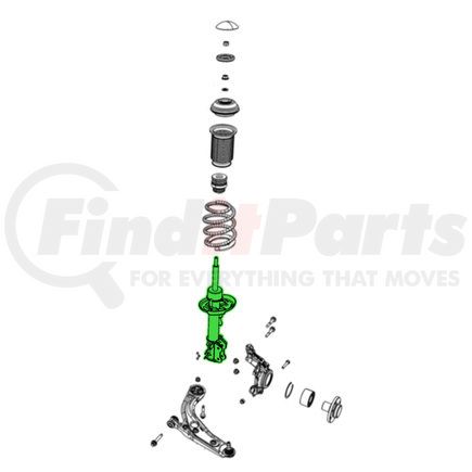 68109924AG by MOPAR - Suspension Strut - Front, Right, For 2013-2019 Fiat 500