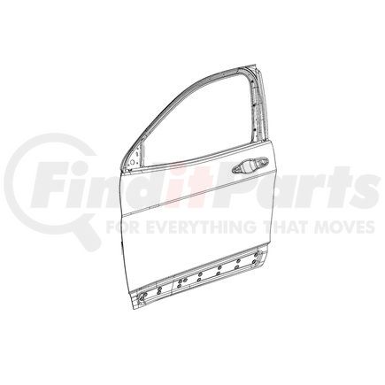 68290878AC by MOPAR - Door - Front, Right, For 2014-2023 Jeep Cherokee