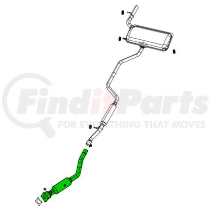 57008475AA by MOPAR - Catalytic Converter and Pipe Assembly - Front