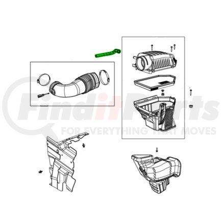 68413345AB by MOPAR - HVAC Fresh Air Hose Connection Tube