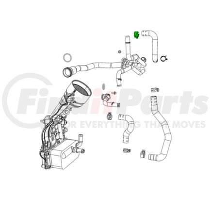 68490057AA by MOPAR - Exhaust Gas Recirculation (EGR) Cooler Hose