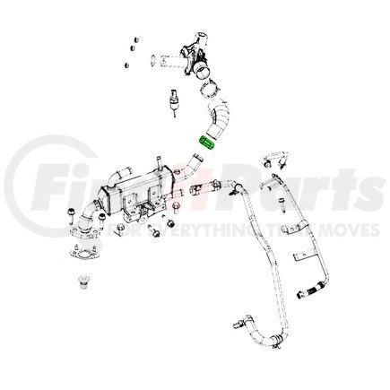 5281409AG by MOPAR - Exhaust Gas Recirculation (EGR) Cooler - For 2016-2023 Jeep/Chrysler/Dodge/Ram