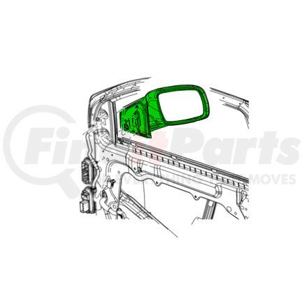 1CE281SCAD by MOPAR - Door Mirror - Right, For 2015 Dodge Journey