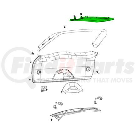 5VP20LC5AA by MOPAR - Liftgate Reveal Molding - Rear