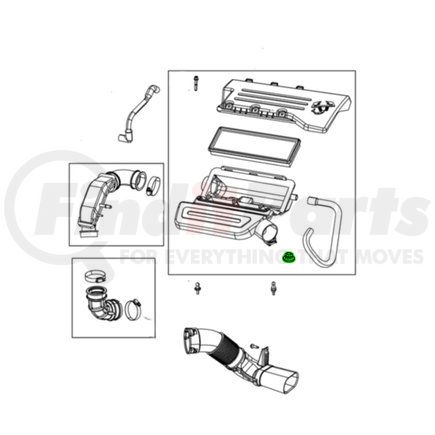 68195832AB by MOPAR - Air Cleaner Bracket Insulator - For 2012-2019 Fiat 500