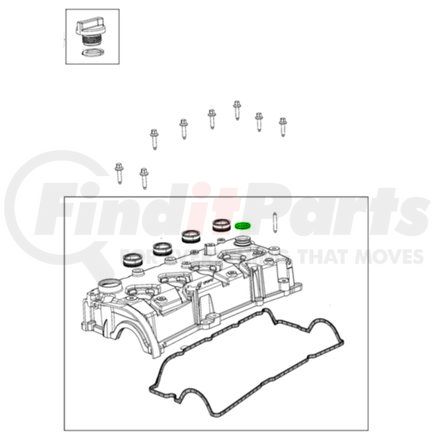 68119339AA by MOPAR - Engine Cylinder Head Cover Gasket - For 2017-2019 Fiat 124 Spider