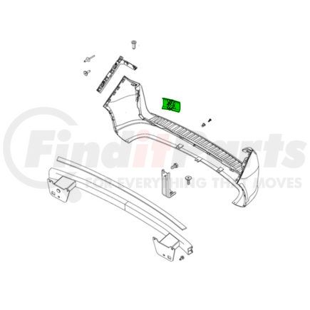 68263912AA by MOPAR - Parking Aid Sensor Housing - Left, Outer, For 2015-2022 Ram ProMaster City