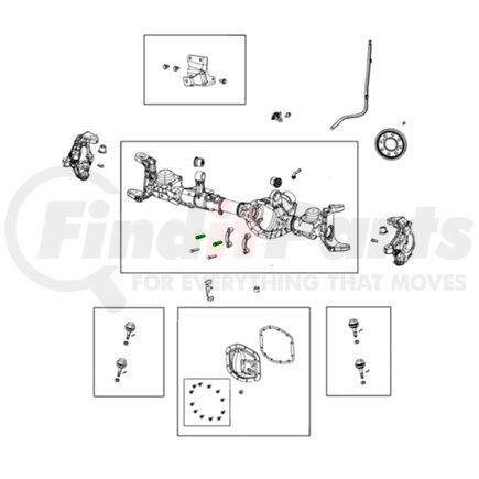 68398634AA by MOPAR - Differential Bolt - Hex