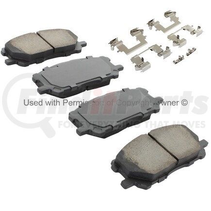 1001-1005M by MPA ELECTRICAL - Quality-Built Premium Disc Brake Pad Set - Semi-Metallic, with Hardware