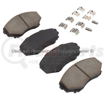 1003-0551M by MPA ELECTRICAL - Quality-Built Black Series Semi-Metallic Brake Pads w/ Hardware