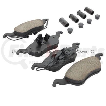 1003-0816M by MPA ELECTRICAL - Quality-Built Black Series Semi-Metallic Brake Pads w/ Hardware