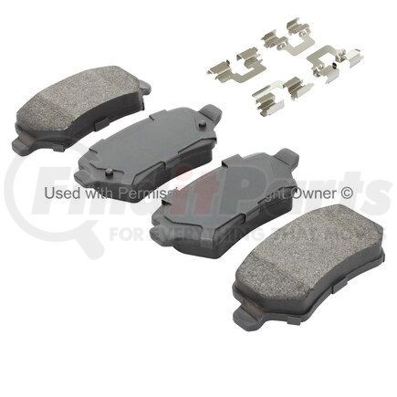 1003-1362M by MPA ELECTRICAL - Quality-Built Disc Brake Pad Set - Black Series, Semi-Metallic, with Hardware