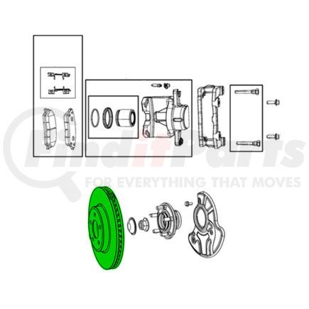 04755537AA by MOPAR - Disc Brake Rotor - Front