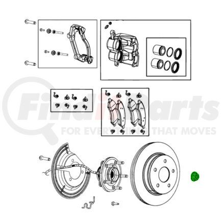 06513404AA by MOPAR - Wheel Hub Nut - Hex, For 2022-2023 Ram 1500