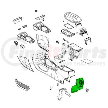 1UJ57DX9AE by MOPAR - HVAC Vent Louver - For 2019-2023 Jeep Cherokee