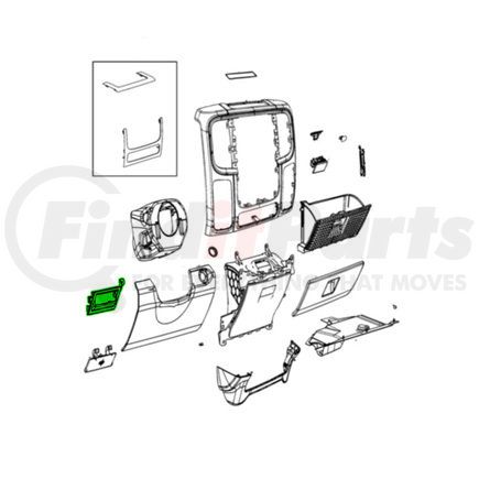 1WA33TX7AB by MOPAR - Instrument Panel Bezel - For 2018-2022 Ram