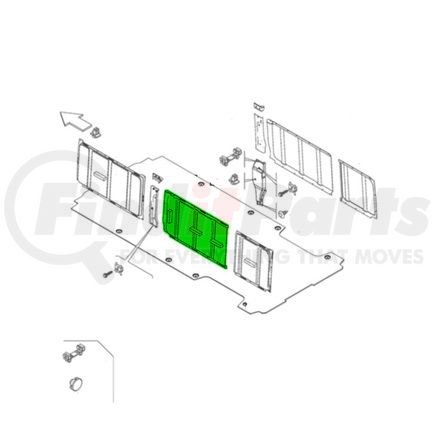 1ZQ31LXEAA by MOPAR - Cargo Storage Compartment Panel - Left, Middle, For 2014-2019 Ram