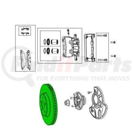 2AMV9197AG by MOPAR - Disc Brake Rotor - Front