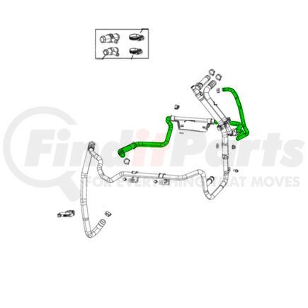 52014853AC by MOPAR - Heater Supply Pipe - For 2014-2021 Ram