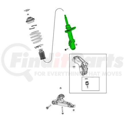 5168580AF by MOPAR - Suspension Strut - Front, Right, For 2014-2018 Jeep Cherokee