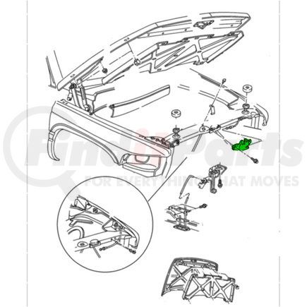 55275379AB by MOPAR - Hood Latch