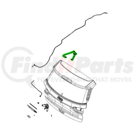 55112671AA by MOPAR - Windshield Washer Hose - Rear, For 2017-2021 Jeep Compass