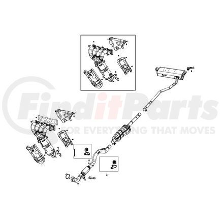 57008701AA by MOPAR - Exhaust Bracket - Rear, For 2017-2022 Jeep Compass