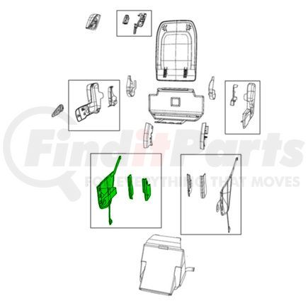 5RU00DX9AF by MOPAR - Seat Trim Panel - Right