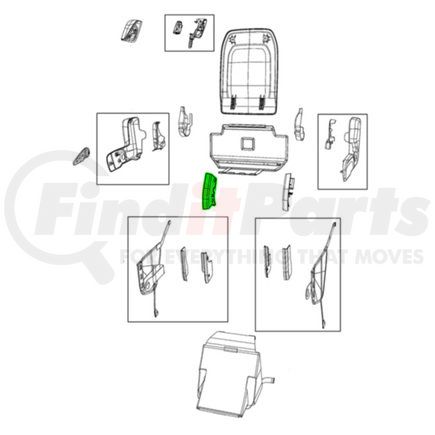 5XF00DX9AA by MOPAR - Seat Trim Panel - Right