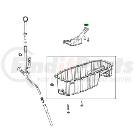 68094470AA by MOPAR - Engine Oil Pump Pickup Tube O-Ring - For 2014 Fiat 500L