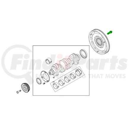 68095480AA by MOPAR - Clutch Flywheel Bolt - Hex, For 2014-2017 Ram