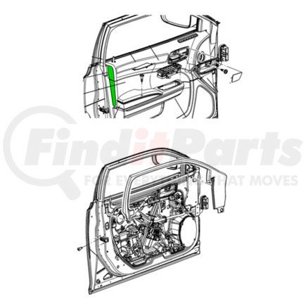 68110803AC by MOPAR - Door Interior Trim Panel - Front, Right, For 2012-2014 Chrysler 300
