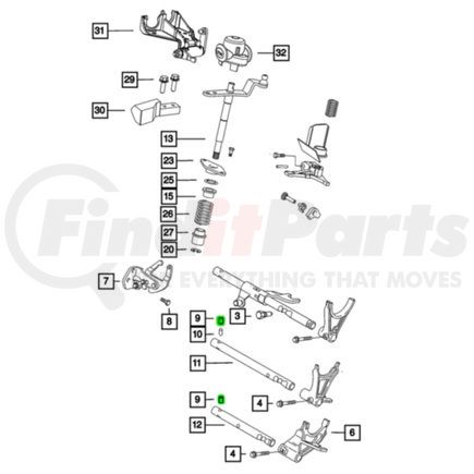 68146159AA by MOPAR - Manual Transmission Shift Rail Ball - For 2012-2019 Fiat 500