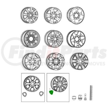 68295979AB by MOPAR - Wheel Cover Insert - with Screws, For 2016-2018 Ram