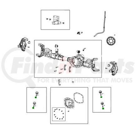 68391546AA by MOPAR - Axle Nut - Front